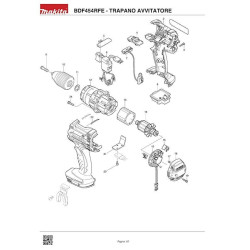 Makita Parts for Cordless Driver Drill BDF454RFE
