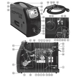Telwin Spare Parts for Flux Welding Technomig 215 DUAL SYNERGIC 230V