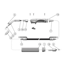 Telwin Spare Parts for Flux Welding Technomig 215 DUAL SYNERGIC 230V