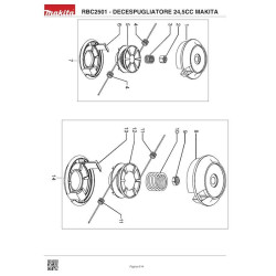 Ricambi Makita per Decespugliatore RBC2501 24,5CC