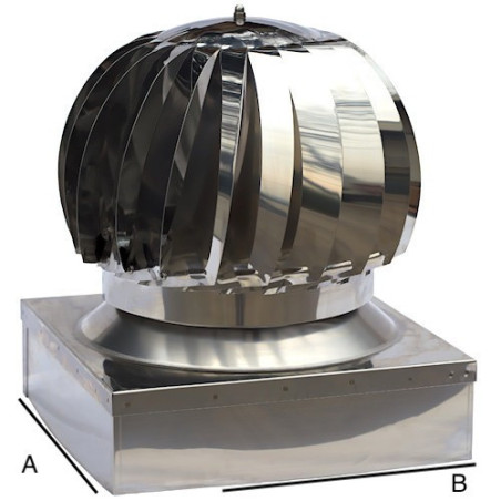 Fumaiolo comignolo girevole Inox base "Quadrata"