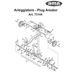 Lawn Tractors Accessories for Plug Areator AMA 73144