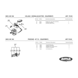 Ricambi Ama per Unità Motorizzata Multicutter MC 350 - 79105