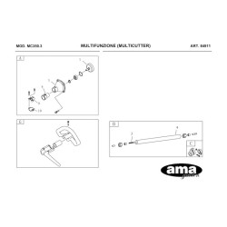 Ricambi Ama per Unità Motorizzata Multicutter MC 350.3 - 84911