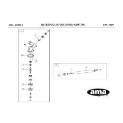 Ama Spare Parts for Engine Unit Multicutter MC 350.3 - 84911