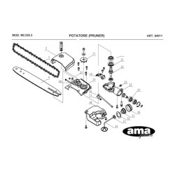 Ricambi Ama per Unità Motorizzata Multicutter MC 350.3 - 84911