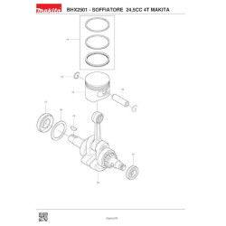 Makita Spare Parts for Petrol Blower BHX2501