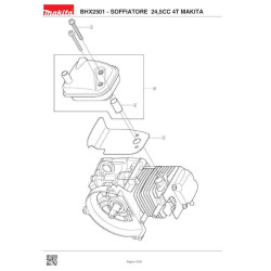 Makita Spare Parts for Petrol Blower BHX2501