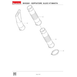 Makita Spare Parts for Petrol Blower BHX2501