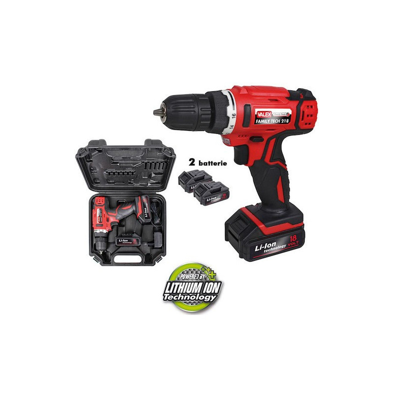 Trapano Avvitatore a Batteria al Litio Valex Family-Tech 218