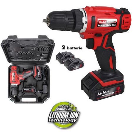 Cordless Drill Driver Lithium Ion Valex Family-Tech 218