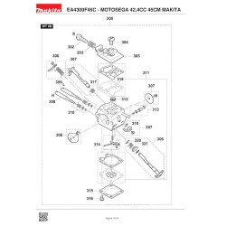 Makita Spare Parts for Chainsaw EA4300F45C