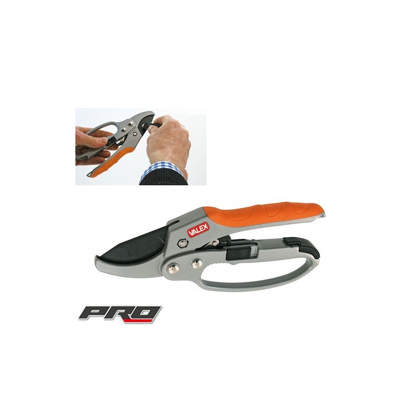 Forbice da Potatura con Cricchetto Taglio Battente - Pro