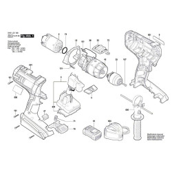 Ricambi Bosch per Trapano a Percussione GSB 36 VE-2-LI - 3601JC1100