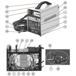 Telwin Spare Parts for Welding Bimax 110 Automatic