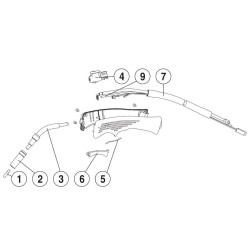 Telwin Spare Parts for Welding Bimax 140 Turbo - Torch Diagram