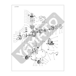 Yamato Spare Parts Drawing for Air Compressors 24 - 50 liters 92847 - 92848