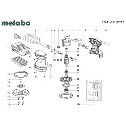 Metabo Spare Parts for Random Orbital Sander FSX 200 Intec
