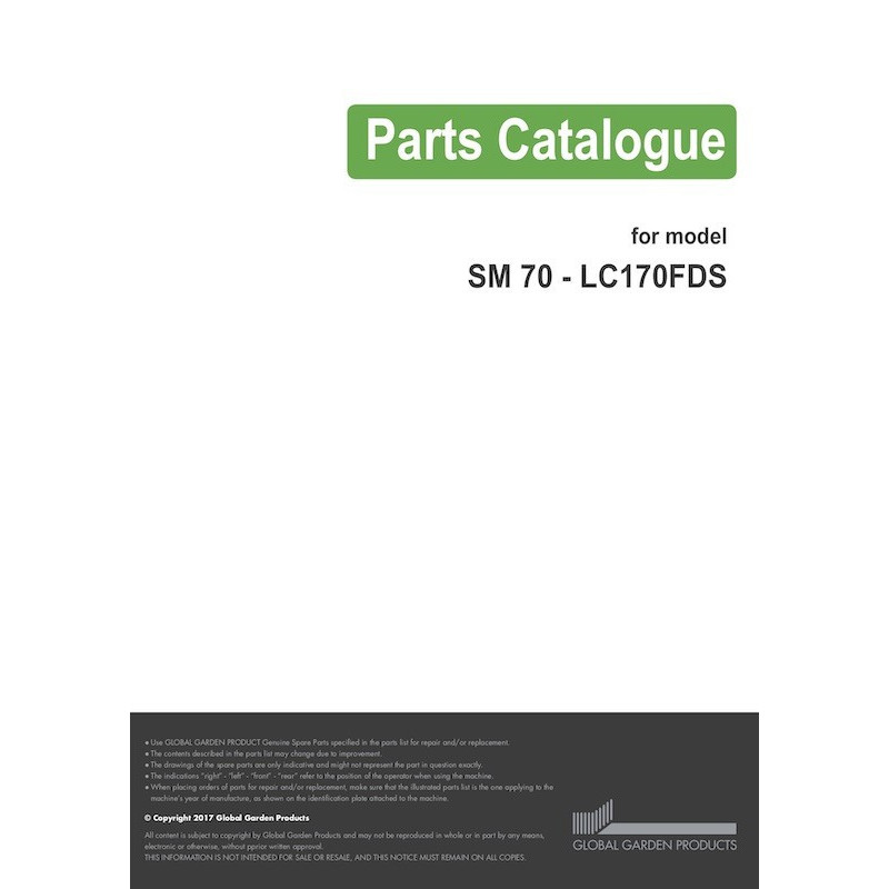 Alpina Spare Parts for Engine GGP SM 70 - LC170FDS