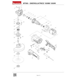 Maktec Spare Parts for Angle Grinder MT905 150MM 1050W