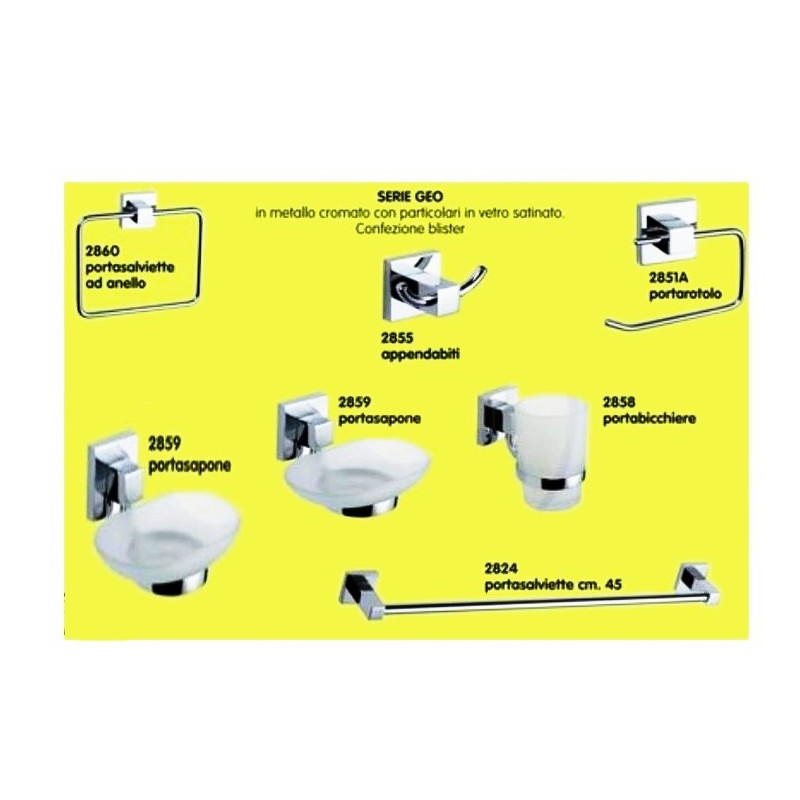 Serie Accessori da Bagno Cromo Mod.Geo