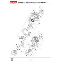 Makita Spare Parts for Chainsaw DCS500/45