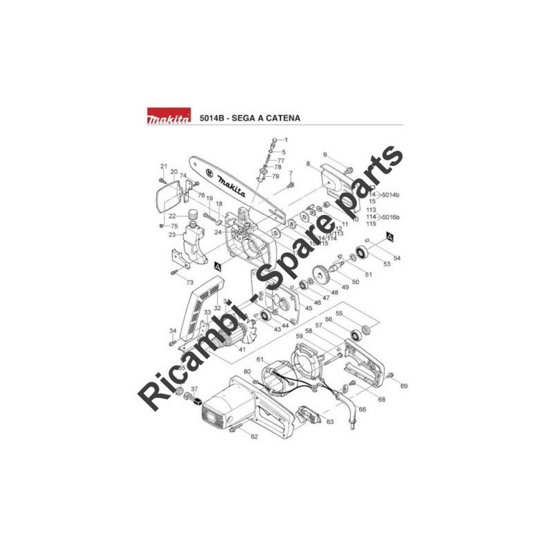 Makita Spare Parts for Electric Saw 5014B