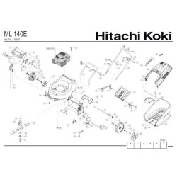 Hitachi Spare Parts for Lawnmower ML 140E