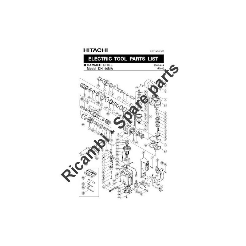 Ricambi Hitachi per Martello Demolitore DH40MA