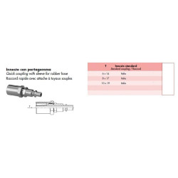 Quick Coupling with Hose 10x19