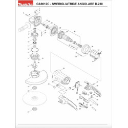 Ricambi Makita per Smerigliatrice Angolare GA9012C