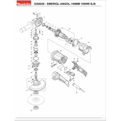 Ricambi Makita per Smerigliatrice Angolare GA602