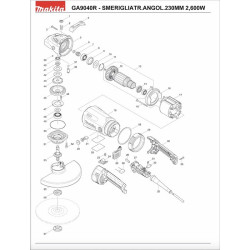Makita Spare Parts for Angle Grinder GA9040R