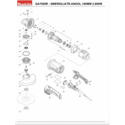 Ricambi Makita per Smerigliatrice Angolare GA7050R