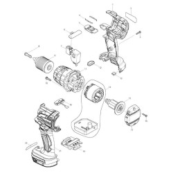 Ricambi Makita per Trapano Avvitatore DHP481