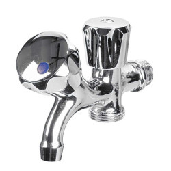 Tap washing machine connection 2-way Duplex