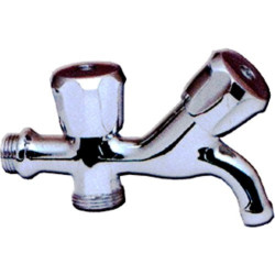 Tap washing machine connection 2-way Duplex