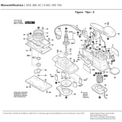 Ricambi Bosch per Levigatrice Orbitale GSS 280 AE - 0601293703