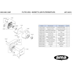 Ricambi Ama per Decespugliatore AG 260 TR–AG2 265