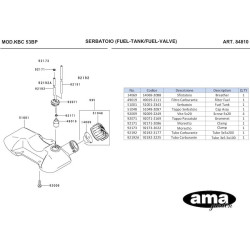 Kawasaki Spare Parts for Bruschcutter KBC 53BP