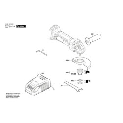Bosch Spare Parts for Cordless Angle Grinder GWS 18-125 V-LI