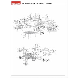 Makita Spare Parts for Bench Saw MLT100