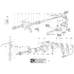 Metabo Spare Parts for Rotary Hammer KHE 28 SP - 00339000