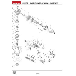Makita Spare Parts for Angle Grinder 9557PB