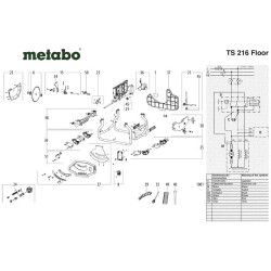 Ricambi Metabo per Banco Sega TS 216 Floor