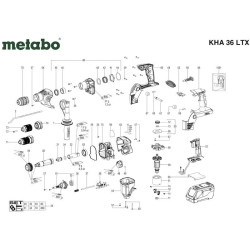 Ricambi Metabo per Martello Perforatoe a Batteria KHA 36 LTX