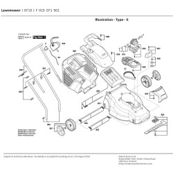 Ricambi Skil per Rasaerba 0715/F 015 071 501