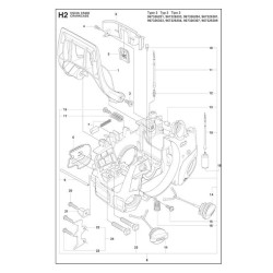 McCulloch Spare Parts for Chain Saw CS 340 - CS 380