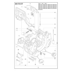 McCulloch Spare Parts for Chain Saw CS 340 - CS 380