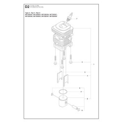 McCulloch Spare Parts for Chain Saw CS 340 - CS 380